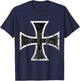 Distressed Iron Cross T-Shirt - T-Shirt | Navy