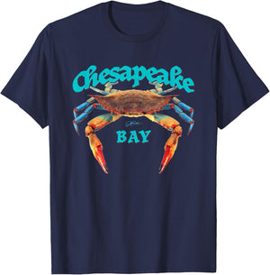 JCombs: Chesapeake Bay Blue Crab T-Shirt - T-Shirt | Navy