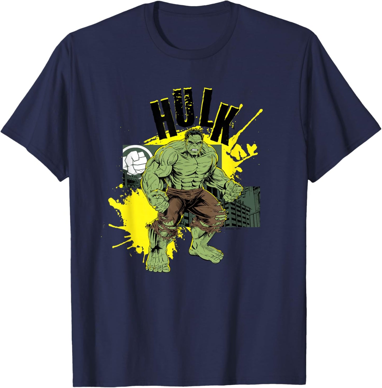Marvel Spider-Man: New Day Incredible Hulk Comic Stamp T-Shirt - T-Shirt | Navy