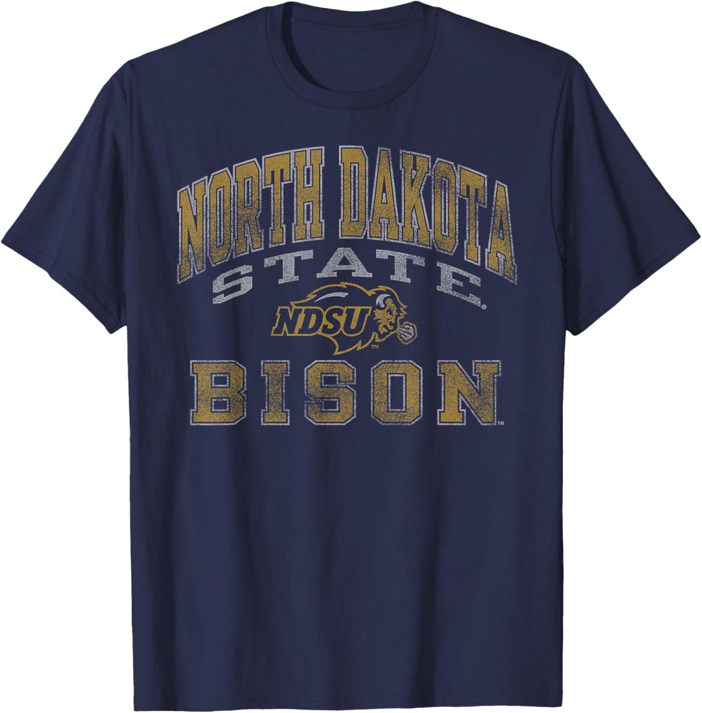 North Dakota State Bison Vintage Worn Green T-Shirt - T-Shirt | Navy