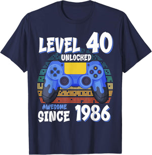 40 Years Old Bday Decorations Son Boy 1986 40th Birthday T-Shirt - T-Shirt | Navy
