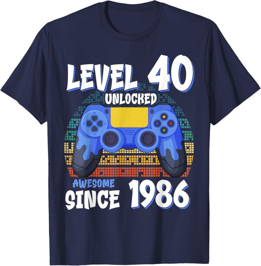 40 Years Old Bday Decorations Son Boy 1986 40th Birthday T-Shirt - T-Shirt | Navy