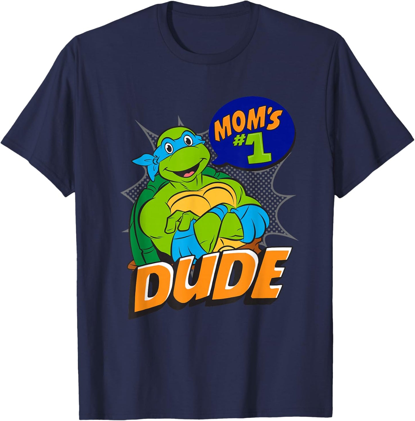 TMNT Leonardo Mom's #1 Dude T-Shirt - T-Shirt | Navy