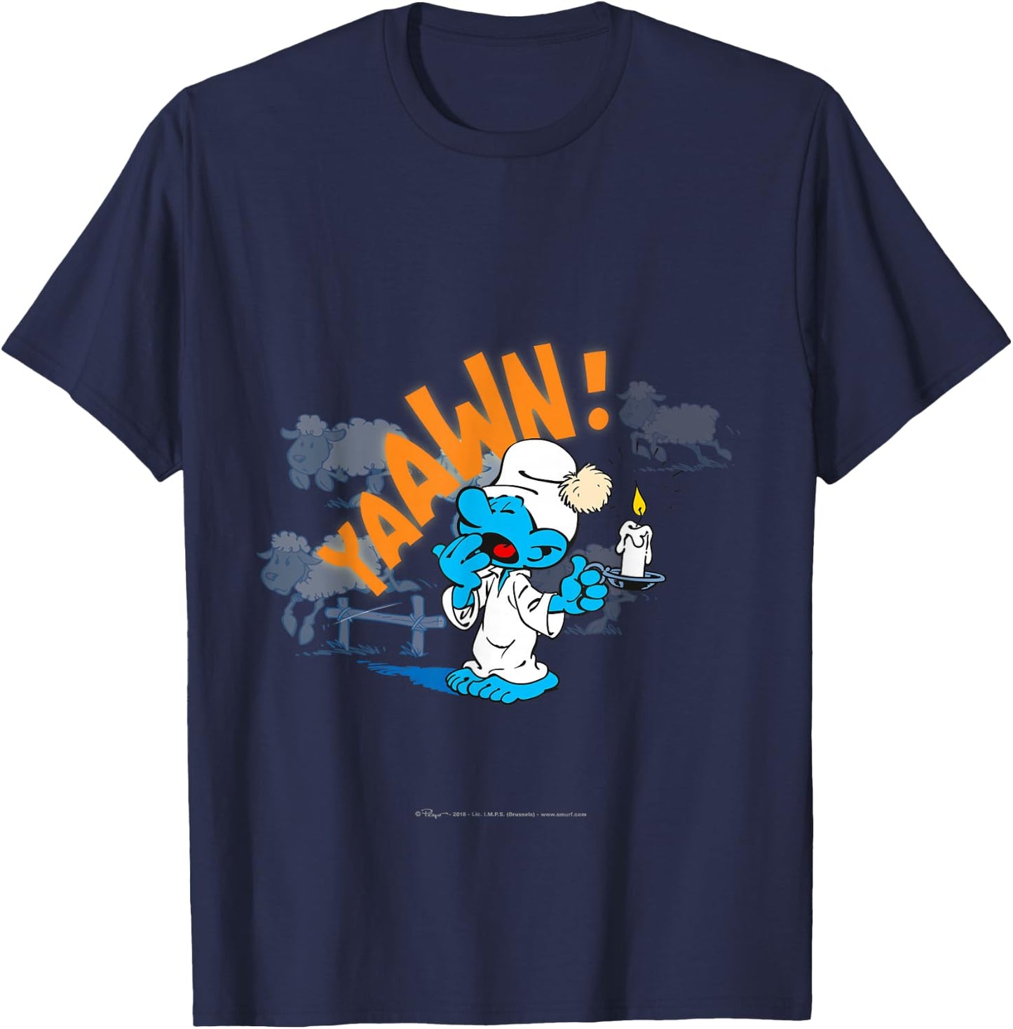 Sleepy Smurf T-Shirt - T-Shirt | Navy