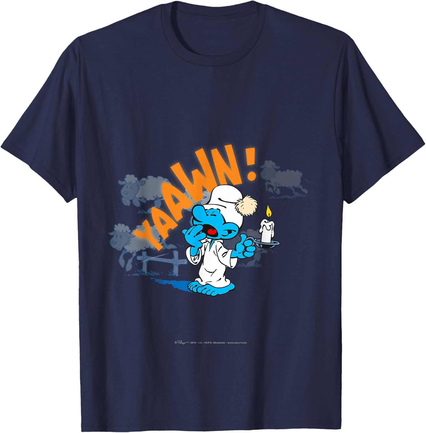 Sleepy Smurf T-Shirt - T-Shirt | Navy
