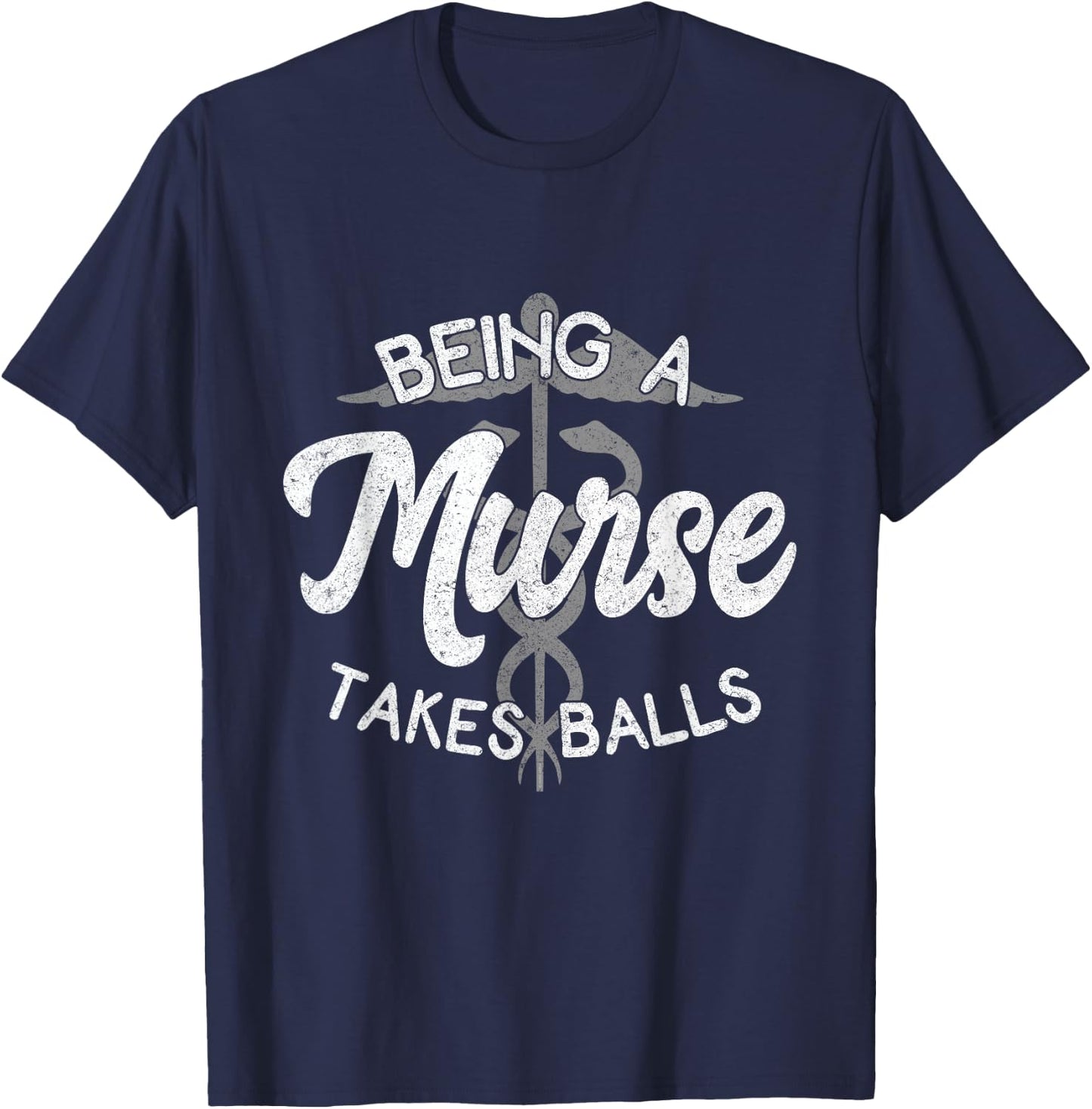 Funny Nursing Male Nurse Murse RN Graduation Week Gift T-Shirt - T-Shirt | Navy