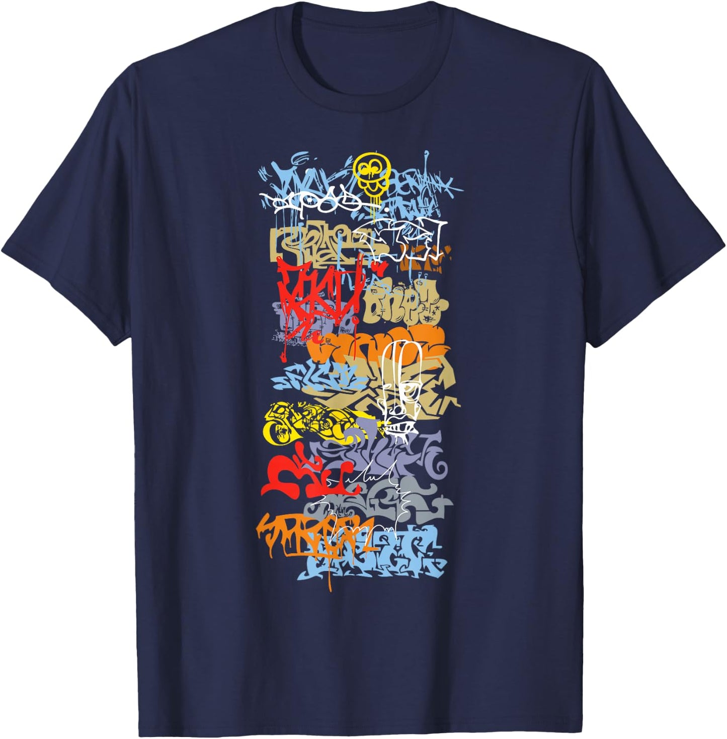 Urban Graffiti Street Art T-Shirt - T-Shirt | Navy