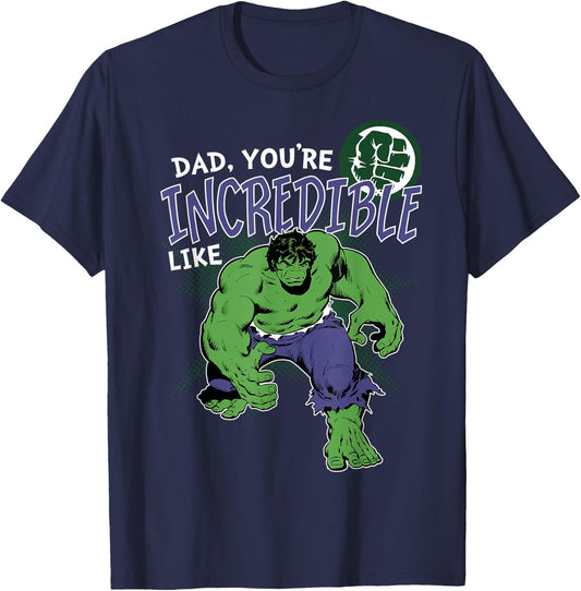 Marvel Hulk Incredible Dad Father's Day T-Shirt - T-Shirt | Navy