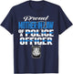 Proud Mother-In-Law Of Police Officer - Cop Thin Blue Line T-Shirt - T-Shirt | Navy