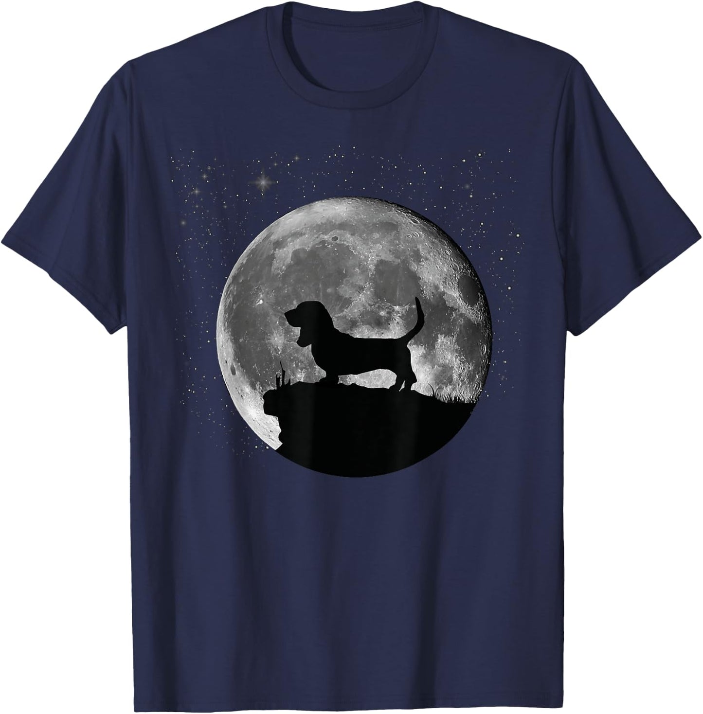 Basset Hound Dog Women Kids T-Shirt - T-Shirt | Navy