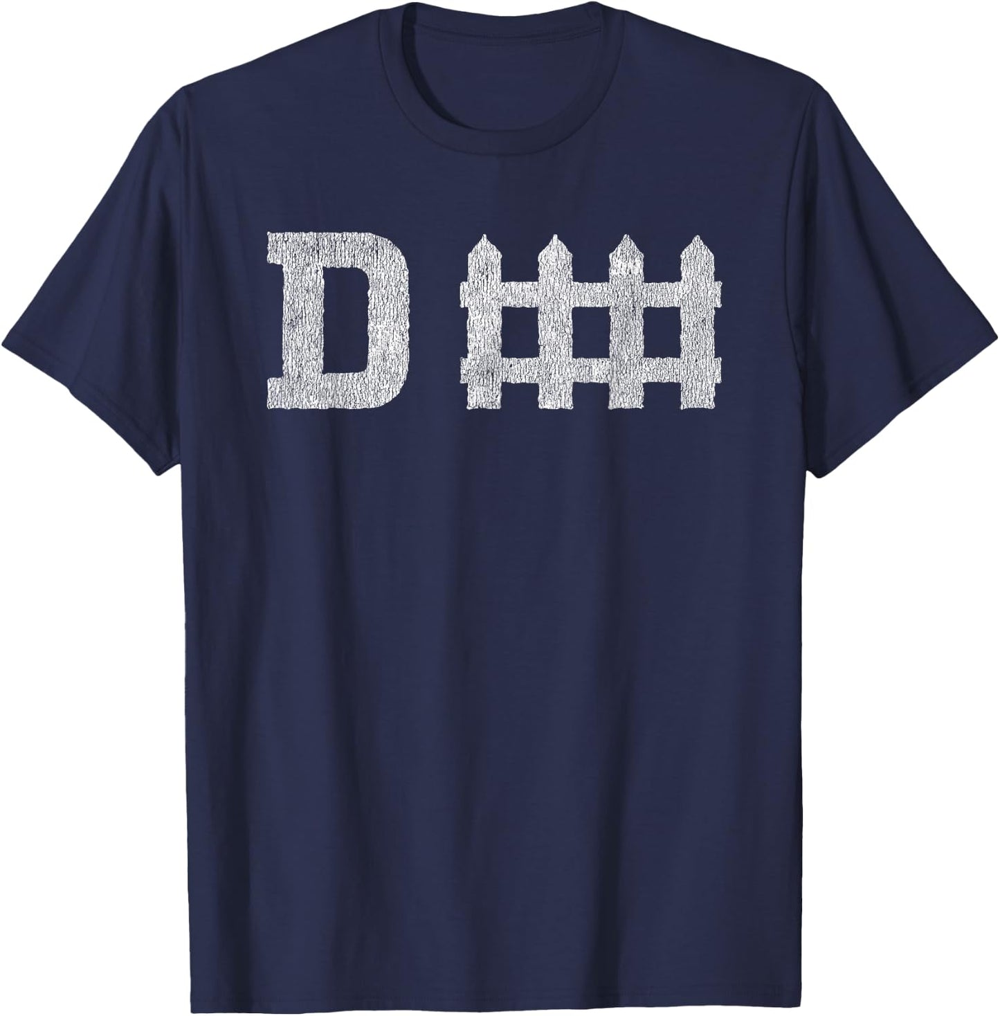 D fence Funny Defense Football T-Shirt - T-Shirt | Navy