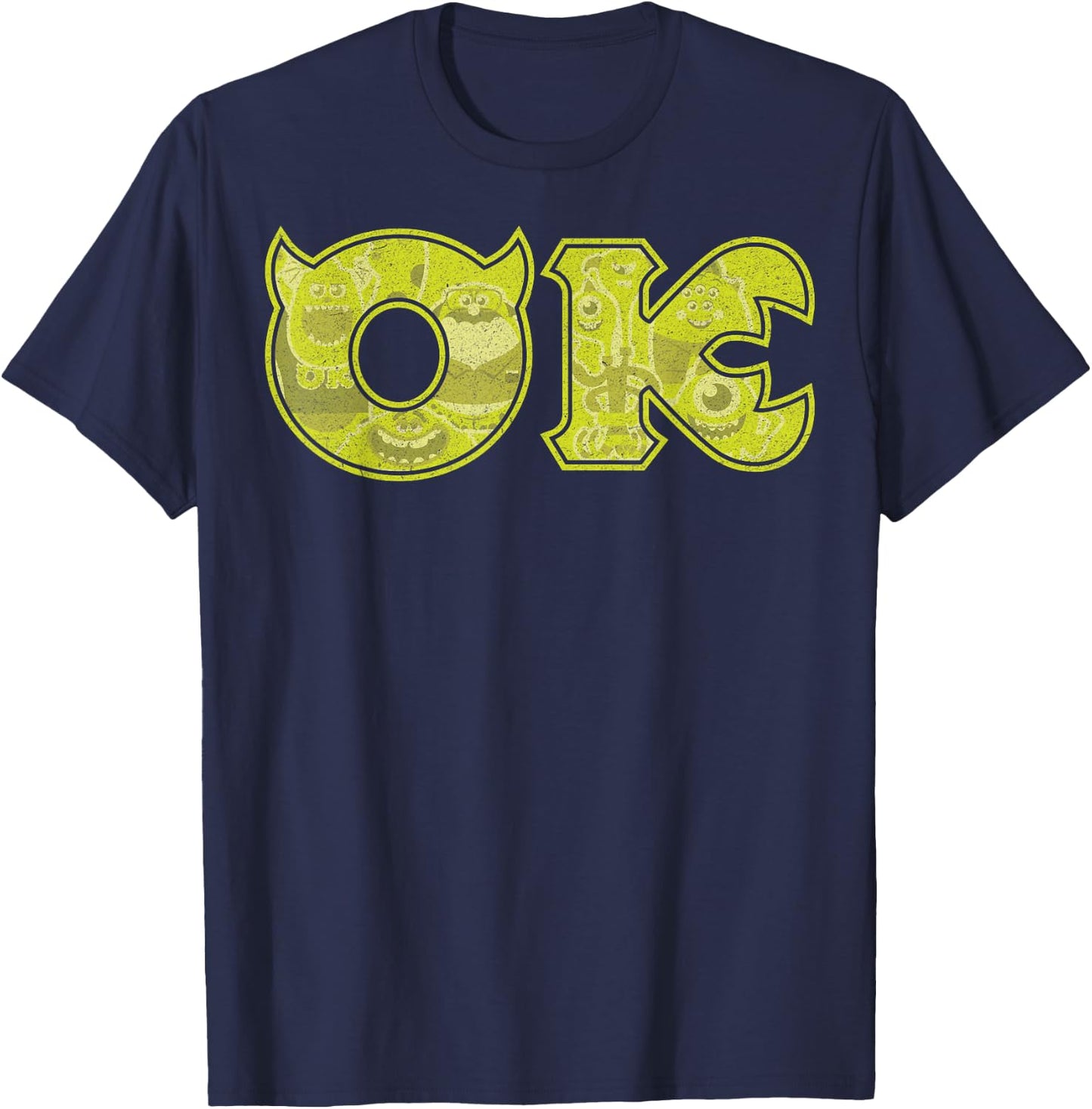 Disney Pixar Monsters University Oozma Kappa Logo Fill T-Shirt - T-Shirt | Navy