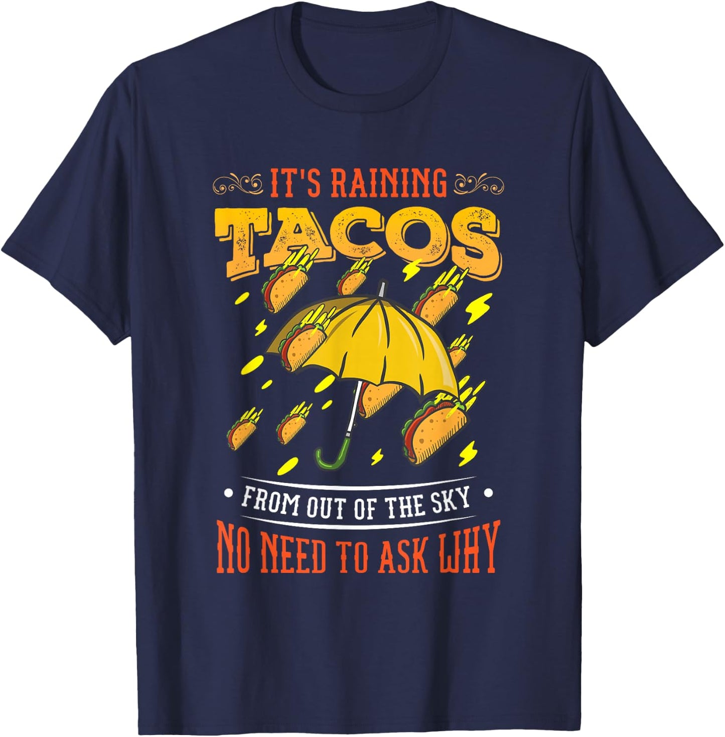 It's Raining Tacos Funny Taco Kids Girls Boys Gift T-Shirt - T-Shirt | Navy