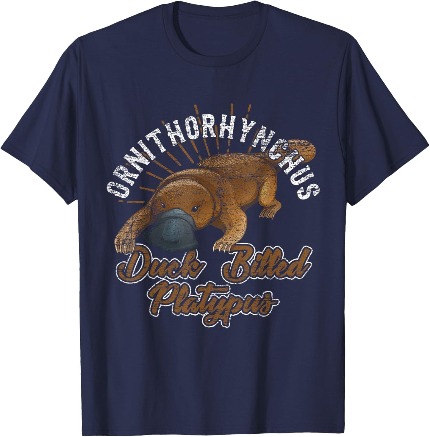 Australia Duck Outback Sea Lake Platypus T-Shirt - T-Shirt | Navy