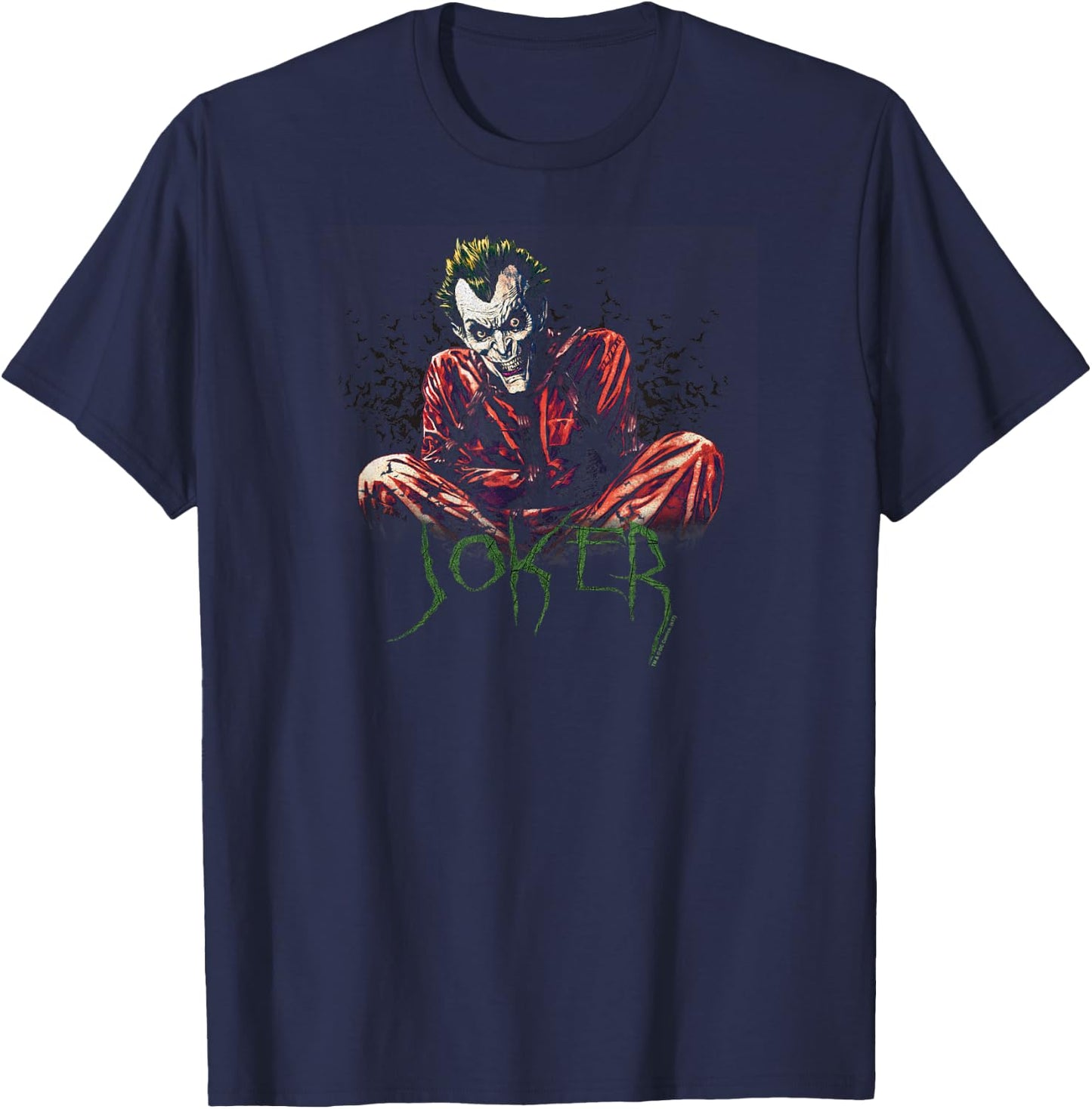 Batman the Joker Straight Jacket T-Shirt - T-Shirt | Navy