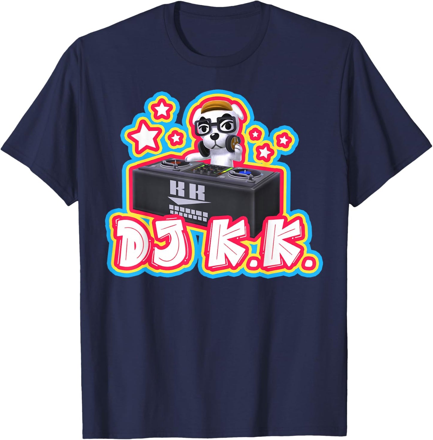 Animal Crossing DJ K.K. Portrait T-Shirt - T-Shirt | Navy