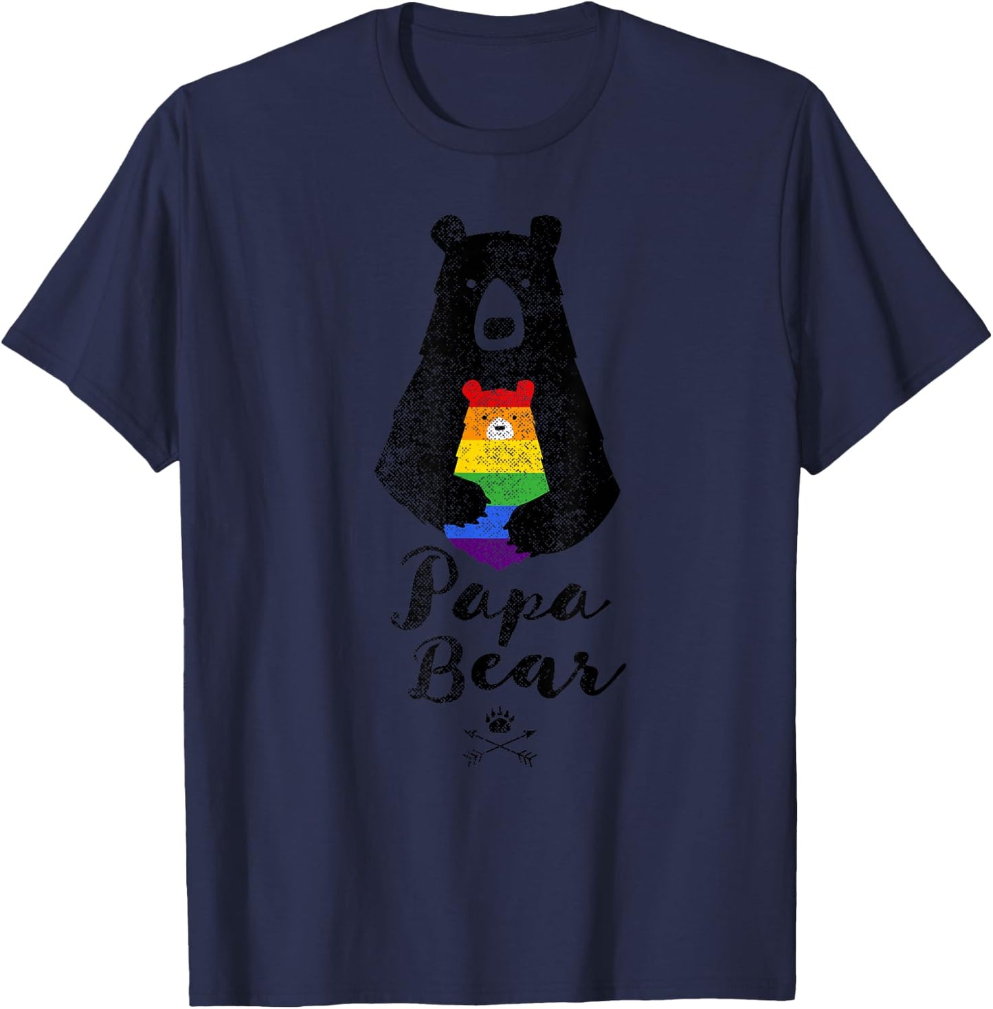 LGBT Dad & Mom Papa Bear Mama Bear LGBT Shirt T-Shirt - T-Shirt | Navy