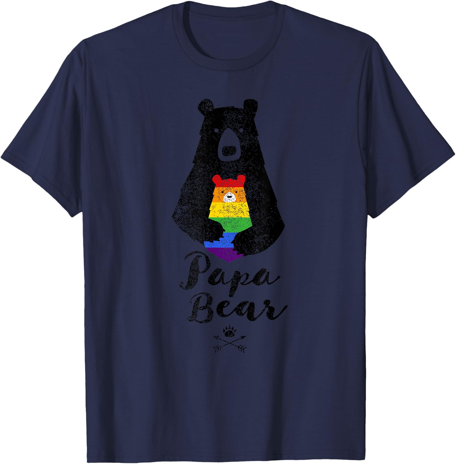 LGBT Dad & Mom Papa Bear Mama Bear LGBT Shirt T-Shirt - T-Shirt | Navy