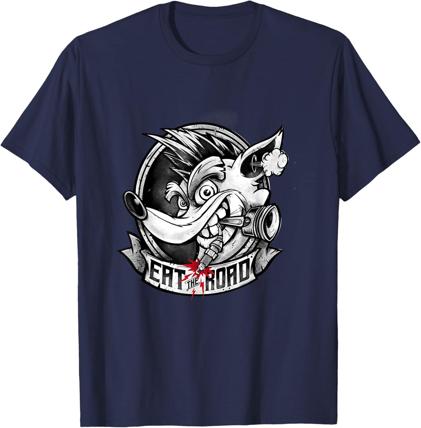 Crash Team Racing Eat the Road T-Shirt - T-Shirt | Navy