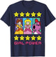 Super Mario Daisy Peach Birdo Girl Power Poster T-Shirt - T-Shirt | Navy