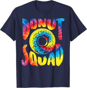 Donut Squad Shirt | Cool Donut Lover Tie Dye Gift T-Shirt - T-Shirt | Navy