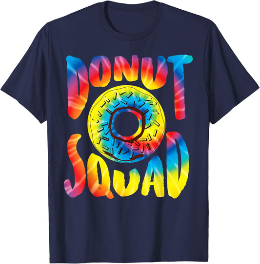 Donut Squad Shirt | Cool Donut Lover Tie Dye Gift T-Shirt - T-Shirt | Navy