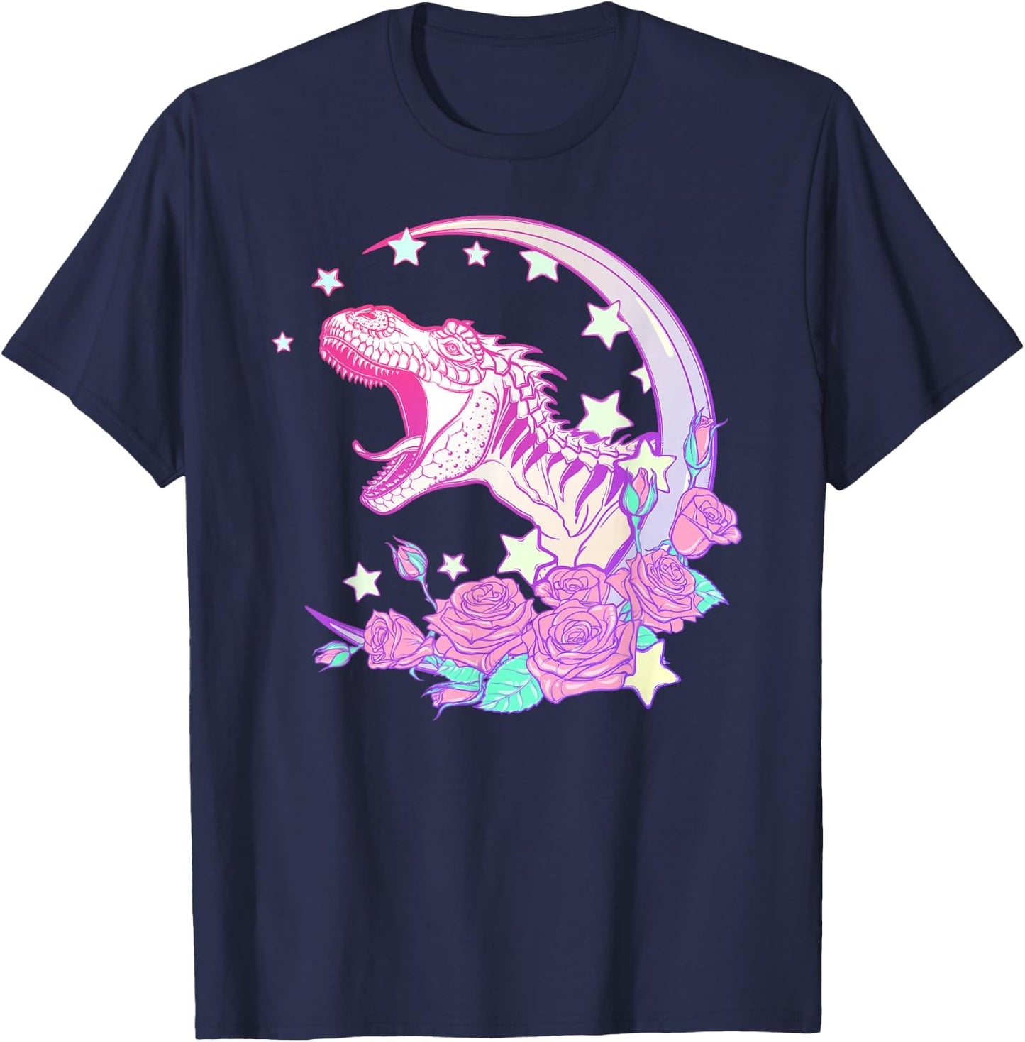 Pastel Goth Trex - Vaporwave Aesthetic T-Shirt - T-Shirt | Navy