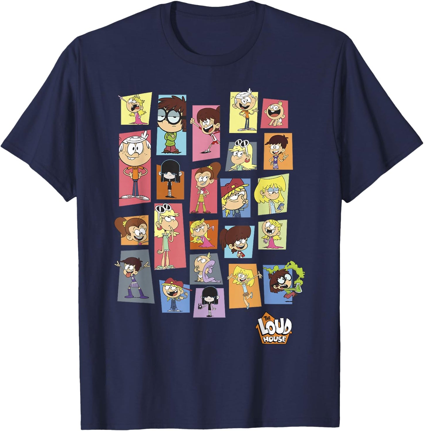 The Loud House Colorful Panels Logo T-Shirt - T-Shirt | Navy