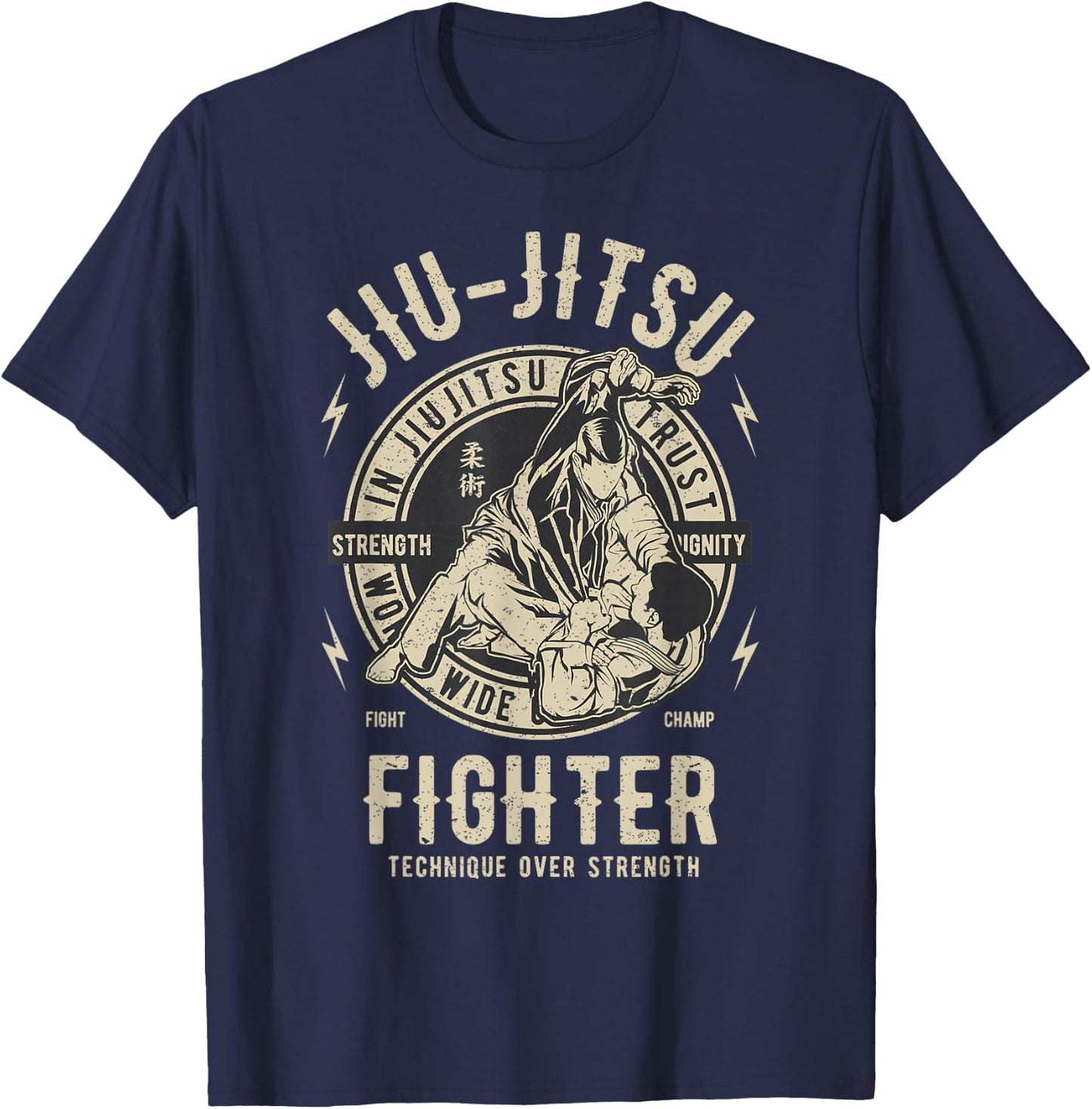 JIU Jitsu Shirt BJJ T Shirt Brazilian Jiu Jitsu T-Shirt - T-Shirt | Navy