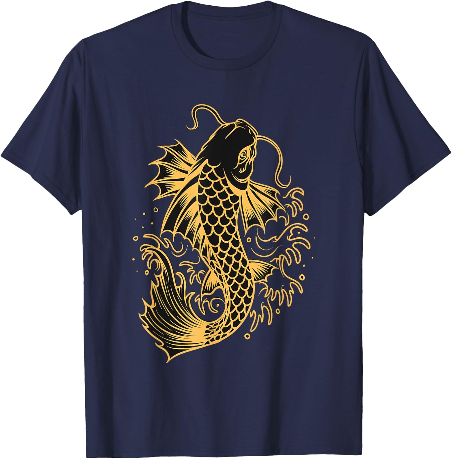 Koi Fish Japanese Asian Carp T-Shirt - T-Shirt | Navy