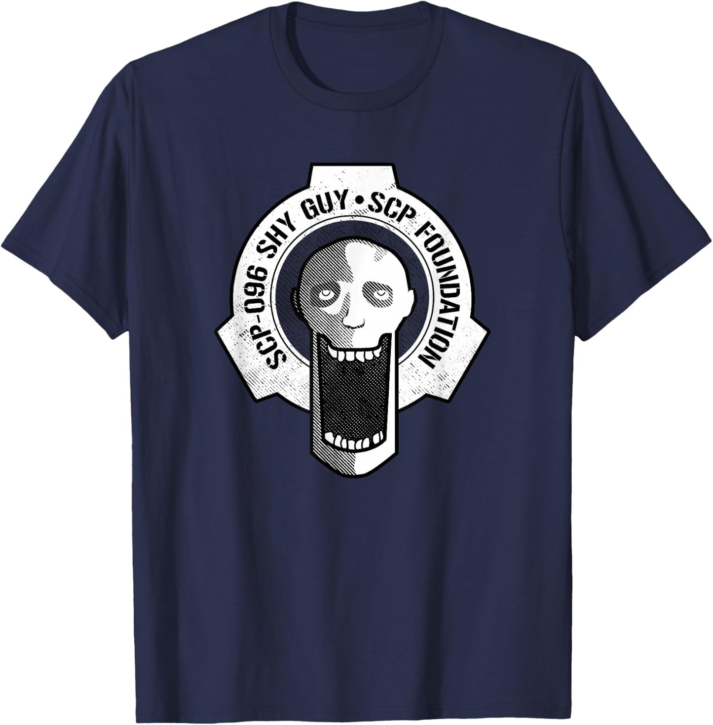 SCP-096 Shy Guy SCP Foundation T-Shirt - T-Shirt | Navy