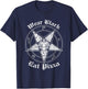 Wear Black Eat Pizza Satan Sigil Baphomet Pentagram T-Shirt - T-Shirt | Navy