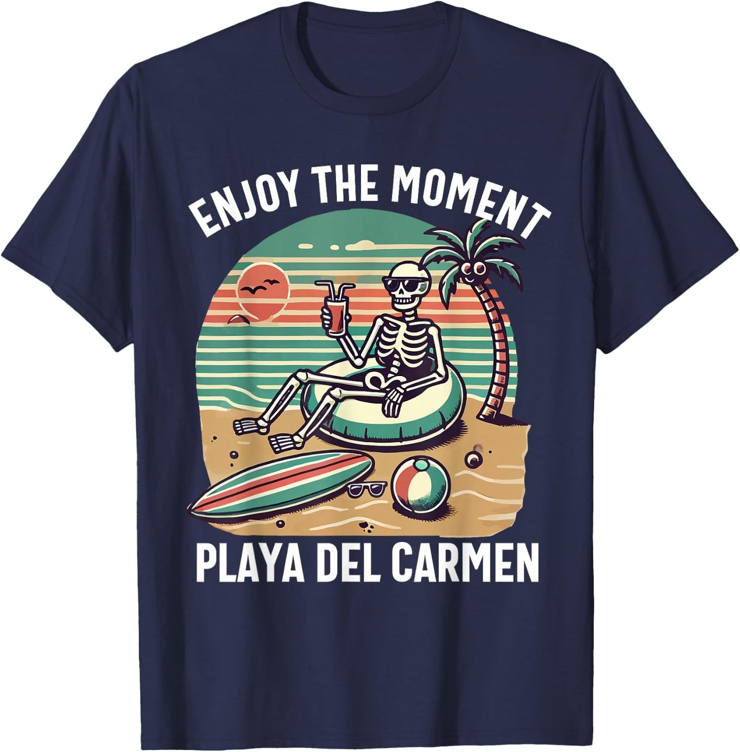 Playa Del Carmen Mexico Souvenir Mexican Vacation Men Women T-Shirt - T-Shirt | Navy