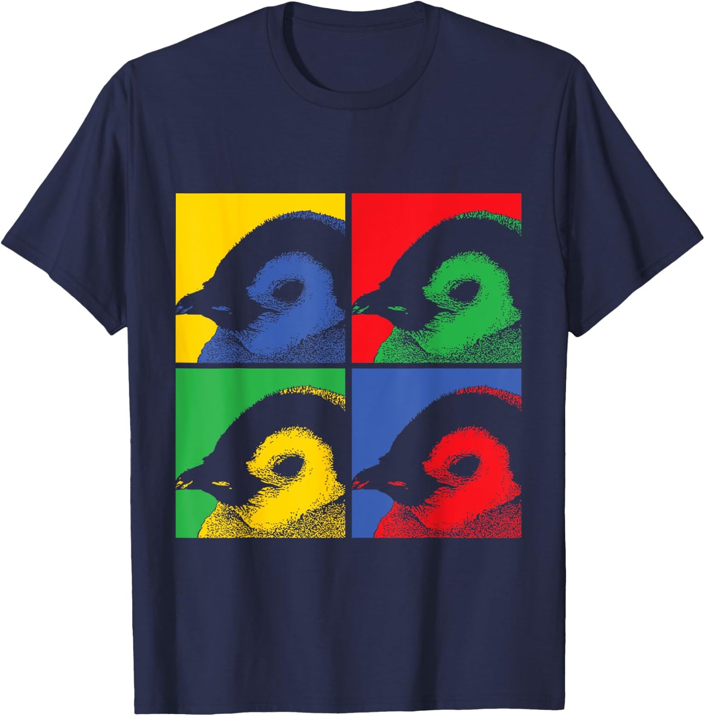 Pop Art Penguin T-Shirt - T-Shirt | Navy
