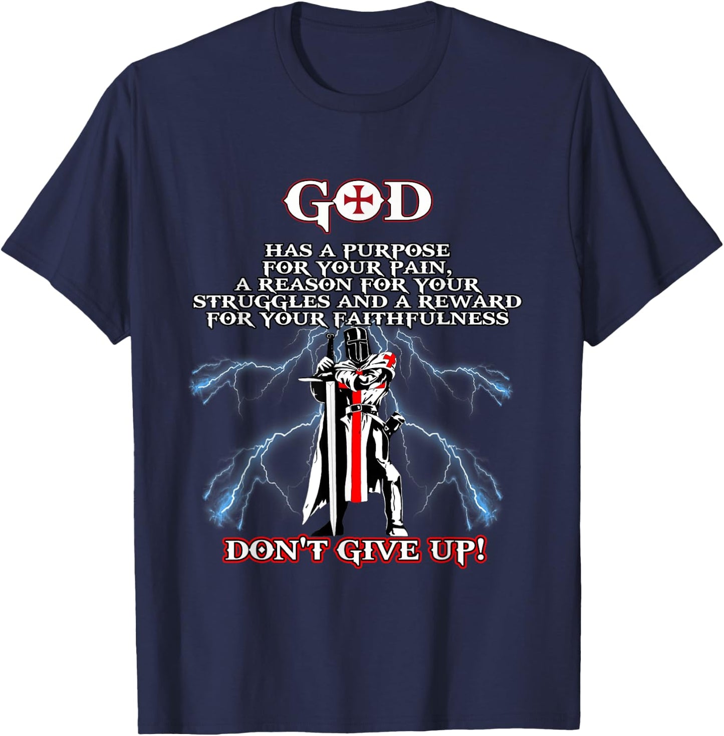 Christian Gospel and Bible Phrase for our Lord Jesus T-Shirt - T-Shirt | Navy