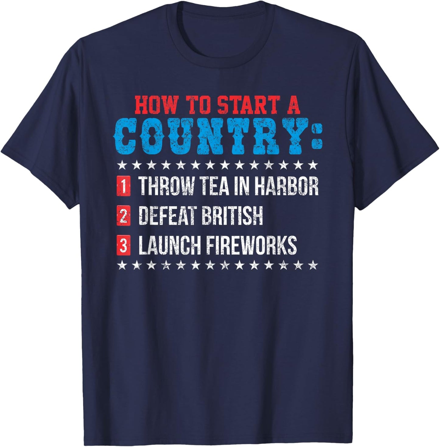 Boston 4th of July Funny Tea Party Patriotic Patriot Gift T-Shirt - T-Shirt | Navy