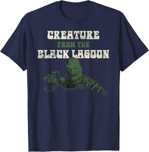 Universal Monsters From The Black Lagoon Dark Portrait T-Shirt - T-Shirt | Navy