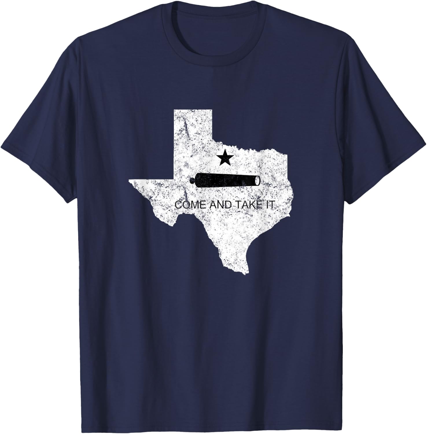 Texas Come and Take It Flag Canon 1836 State T-Shirt - T-Shirt | Navy
