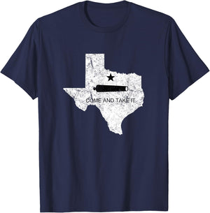 Texas Come and Take It Flag Canon 1836 State T-Shirt - T-Shirt | Navy
