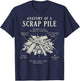 Anatomy of a Scrap Pile Funny Woodworking Carpenter Design T-Shirt - T-Shirt | Navy
