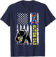 Dad Autism Awareness American Flag Fathers Day Daddy Small T-Shirt - T-Shirt | Navy