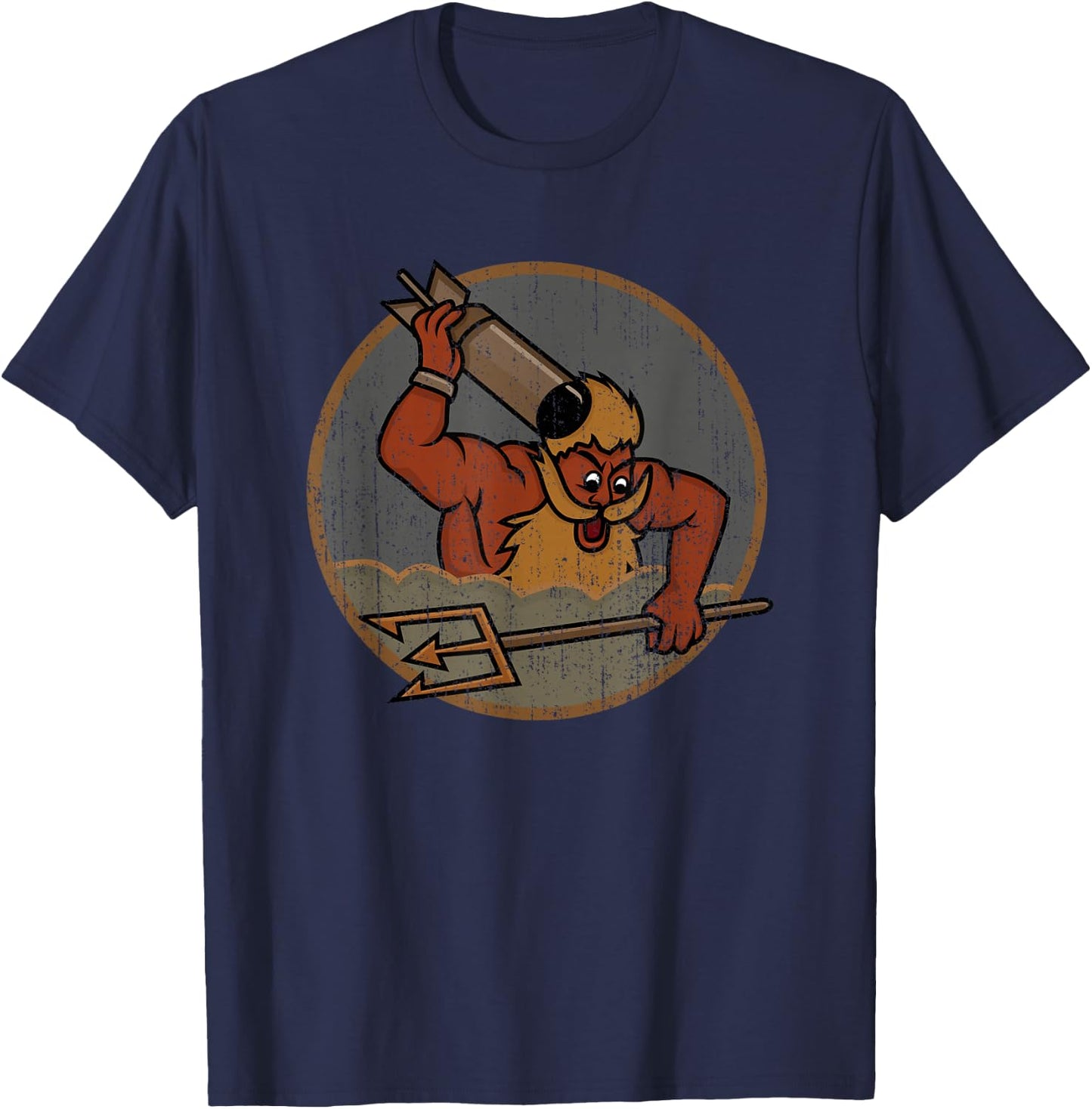Vintage WW2 116th Blue Raiders Patrol Bomber Patch T-Shirt - T-Shirt | Navy