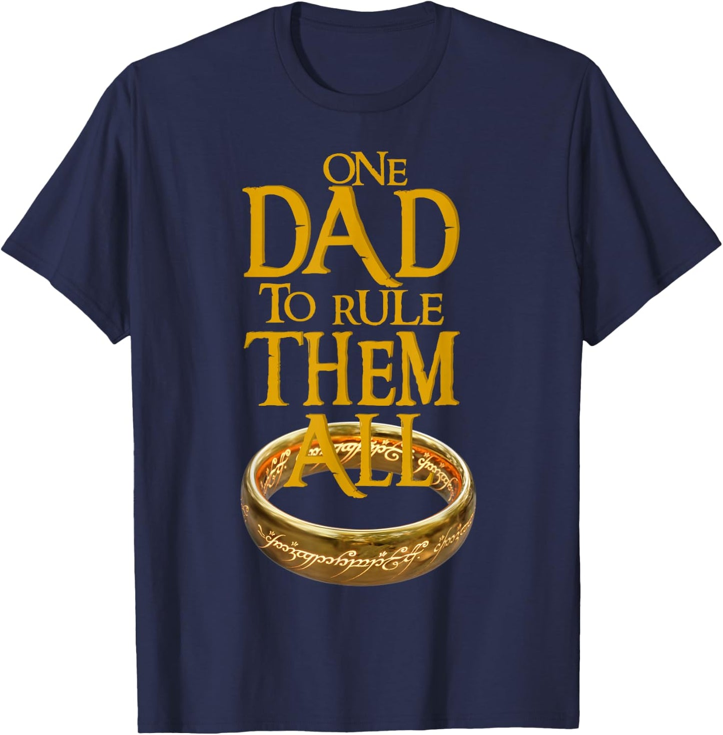 One Dad to Rule Them All Nerd Dad T-Shirt - T-Shirt | Navy