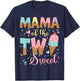 Mama Of The Two Sweet 2Nd Birthday Girl Ice Cream T-Shirt - T-Shirt | Navy