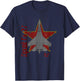 Sukhoi Su-27 Flanker Russian Jet Airplane Vintage Cyrillic T-Shirt - T-Shirt | Navy