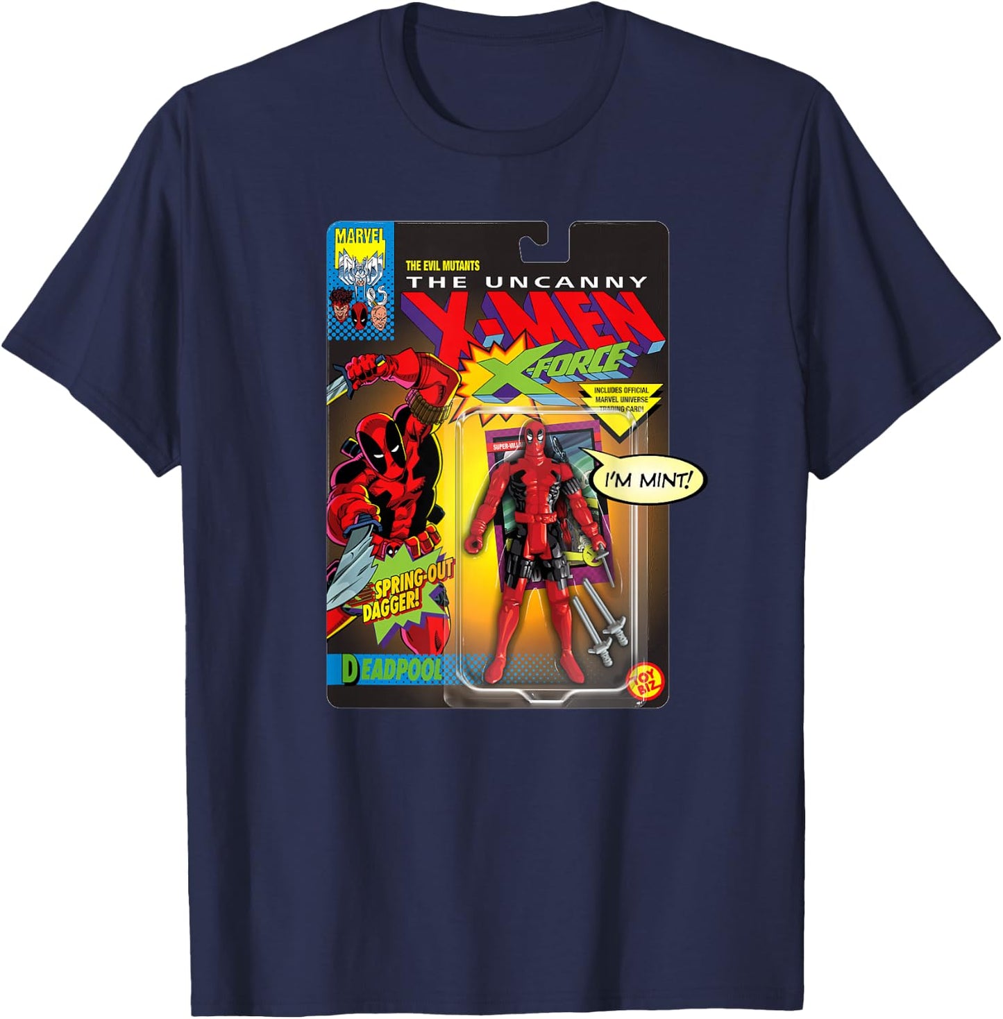 Marvel Deadpool X-Men Toy Figure T-Shirt - T-Shirt | Navy