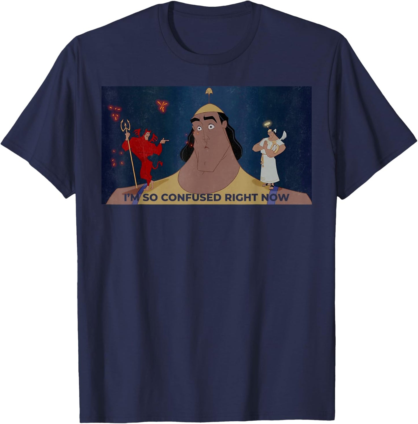 Disney Emperors New Groove Kronk Confused Graphic T-Shirt - T-Shirt | Navy