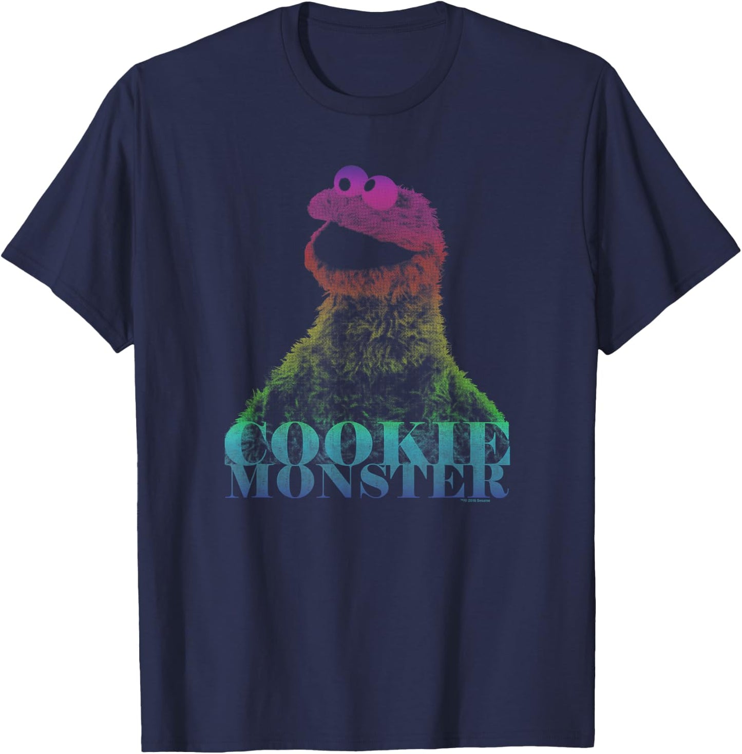 Sesame Street Cookie Monster Halftone T-Shirt - T-Shirt | Navy