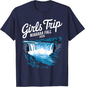 Niagara Fall 2025 Girls Trip Road Trip Vacation Niagara Fall T-Shirt - T-Shirt | Navy
