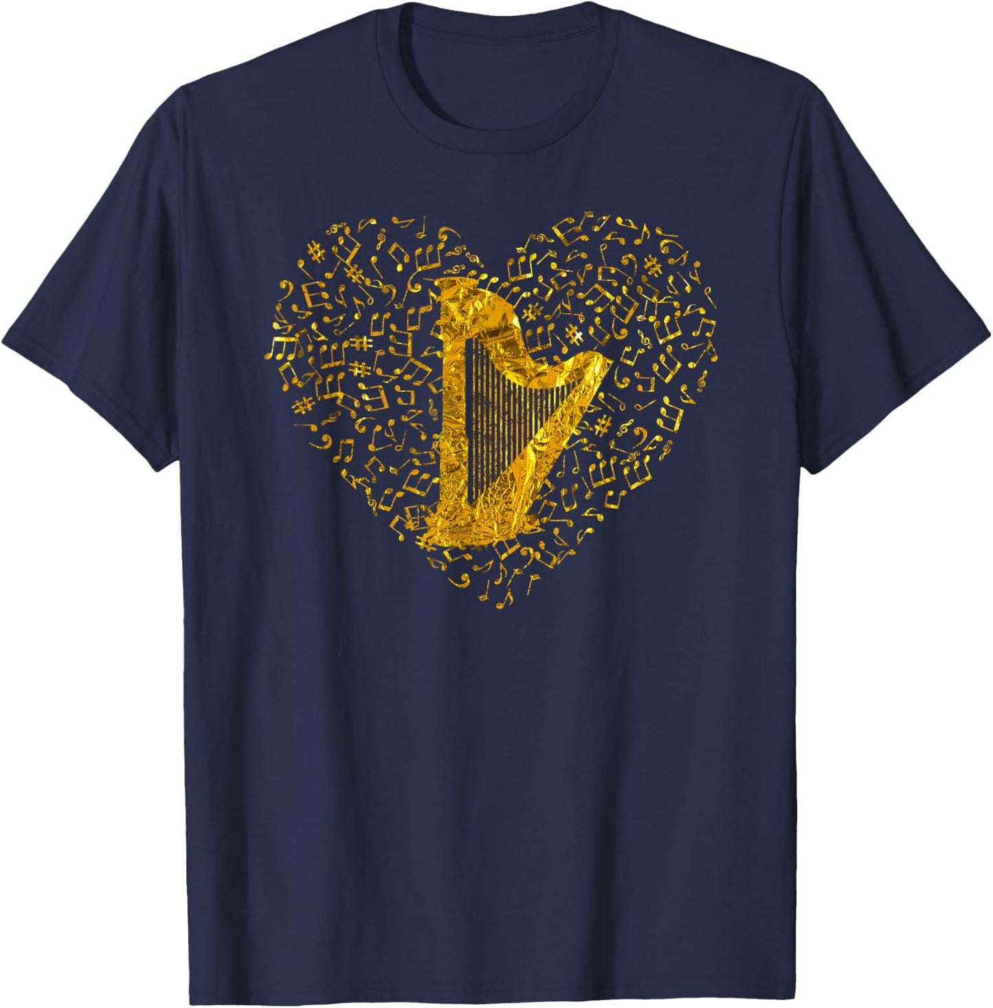 Harp T shirts - Gifts for harp players T-Shirt - T-Shirt | Navy